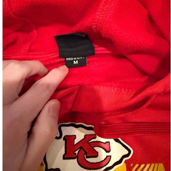 Kansas City Chiefs NFL Combine Red Hoodie Men's Size M - Picture 3 of 5
